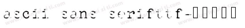 ascii sans serifttf字体转换